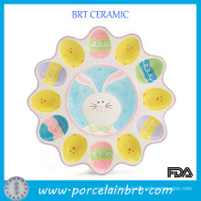 Cartoon Farbe Keramik Deviled Ei Tray